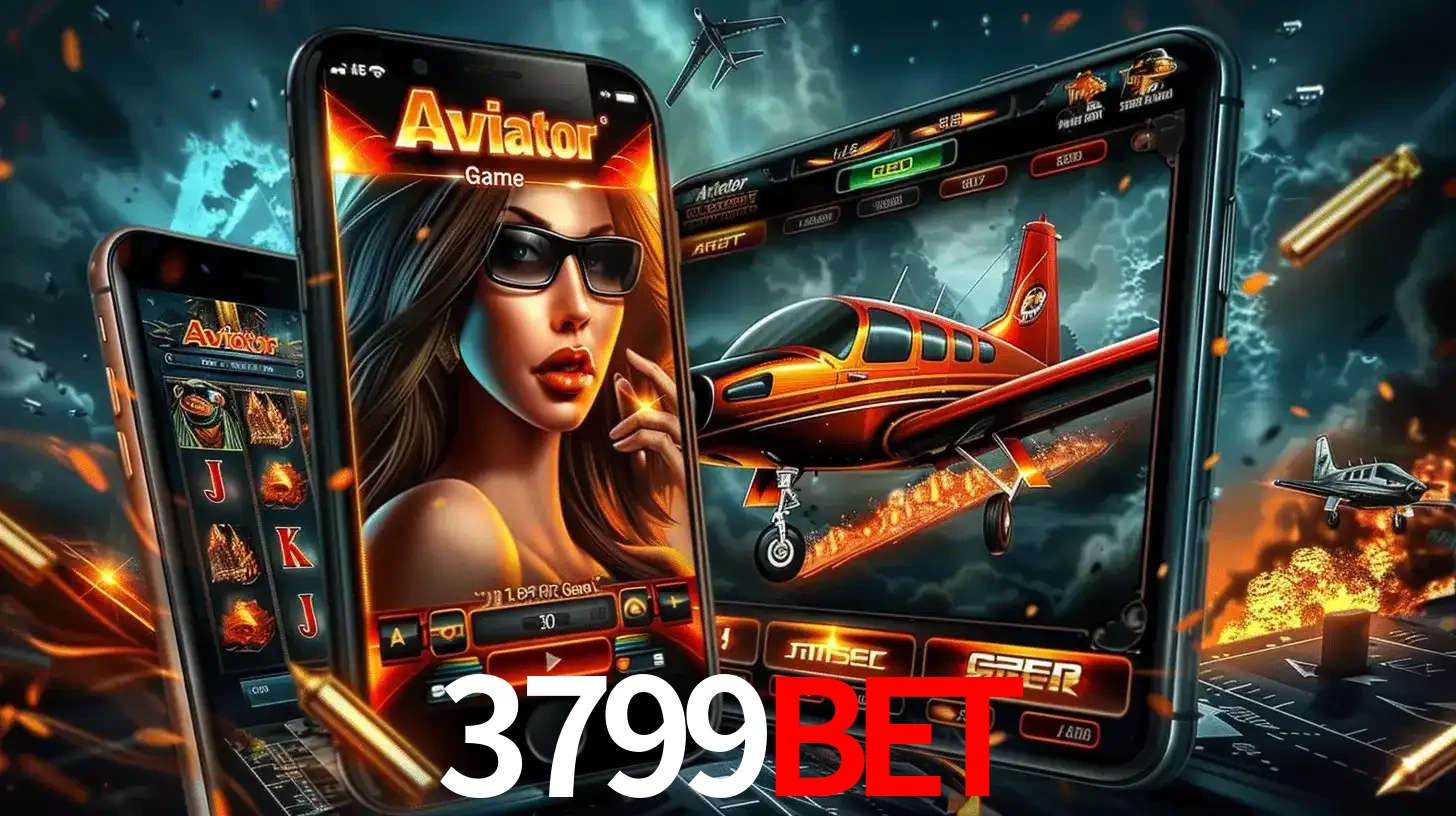 O popular jogo de apostas Aviator exibido em vários celulares e tablets, mostrando a interface emocionante e a ação de voo disponíveis para jogar agora no 3799BET.