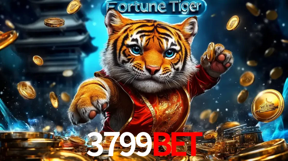 Imagem promocional do jogo de slot Fortune Tiger, com um tigre majestoso em traje tradicional cercado por uma fortuna em moedas de ouro, disponível agora no cassino 3799BET.